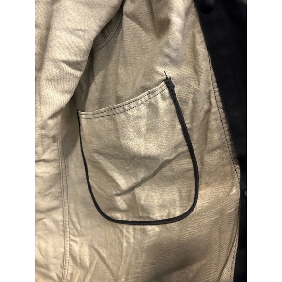 50's Vintage Janesville Fireman Coat Hornbuckle Jacket Black Fire Coat - Picture 15 of 16